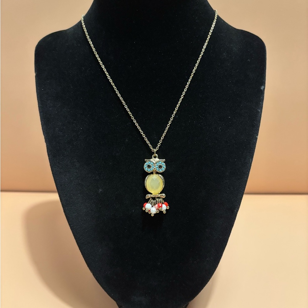 🌻Plunder Design Gold Tone Owl Pendant Necklace 18”+3”
